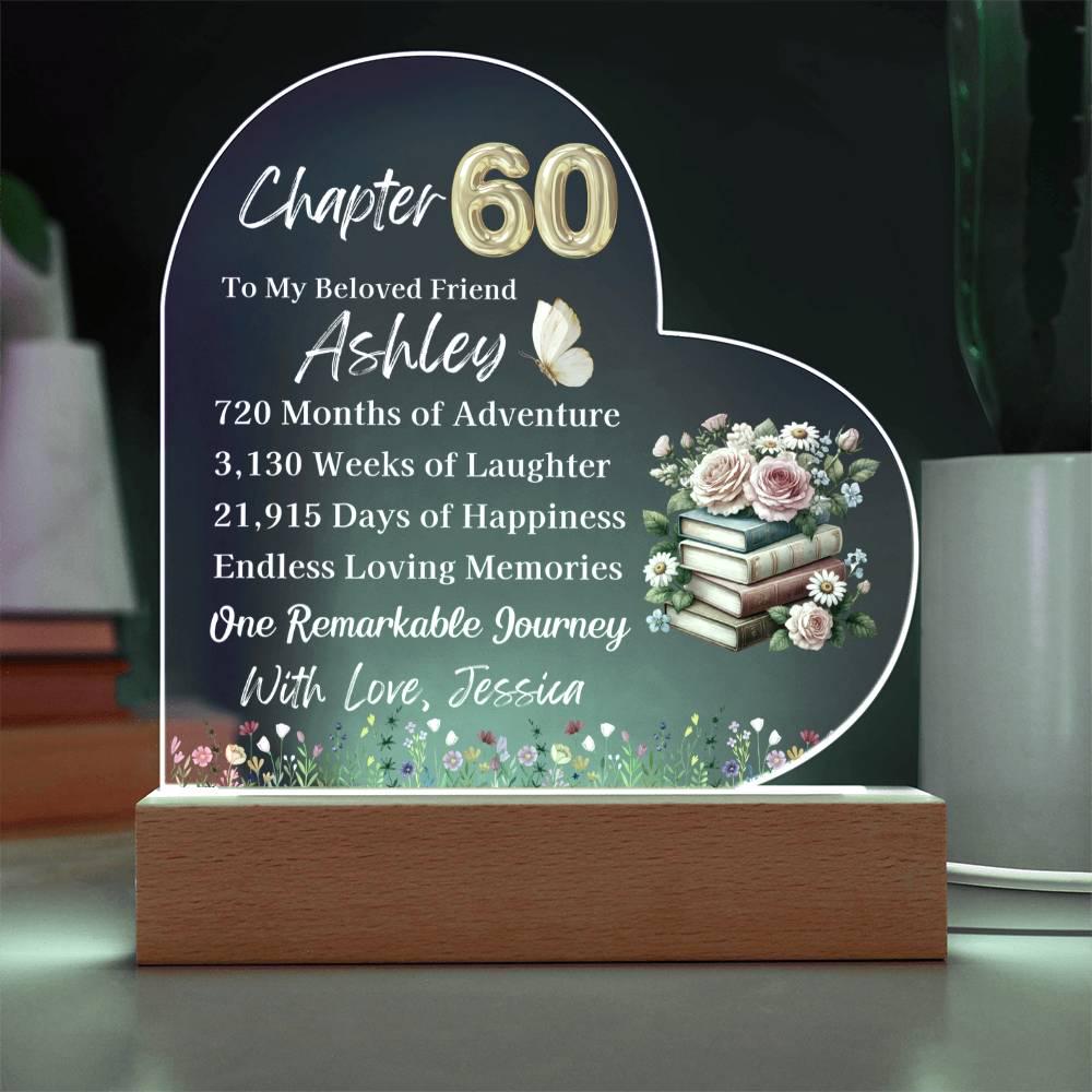 60th Birthday Gift Personalized Acrylic Plaque – Chapter 60 Gift