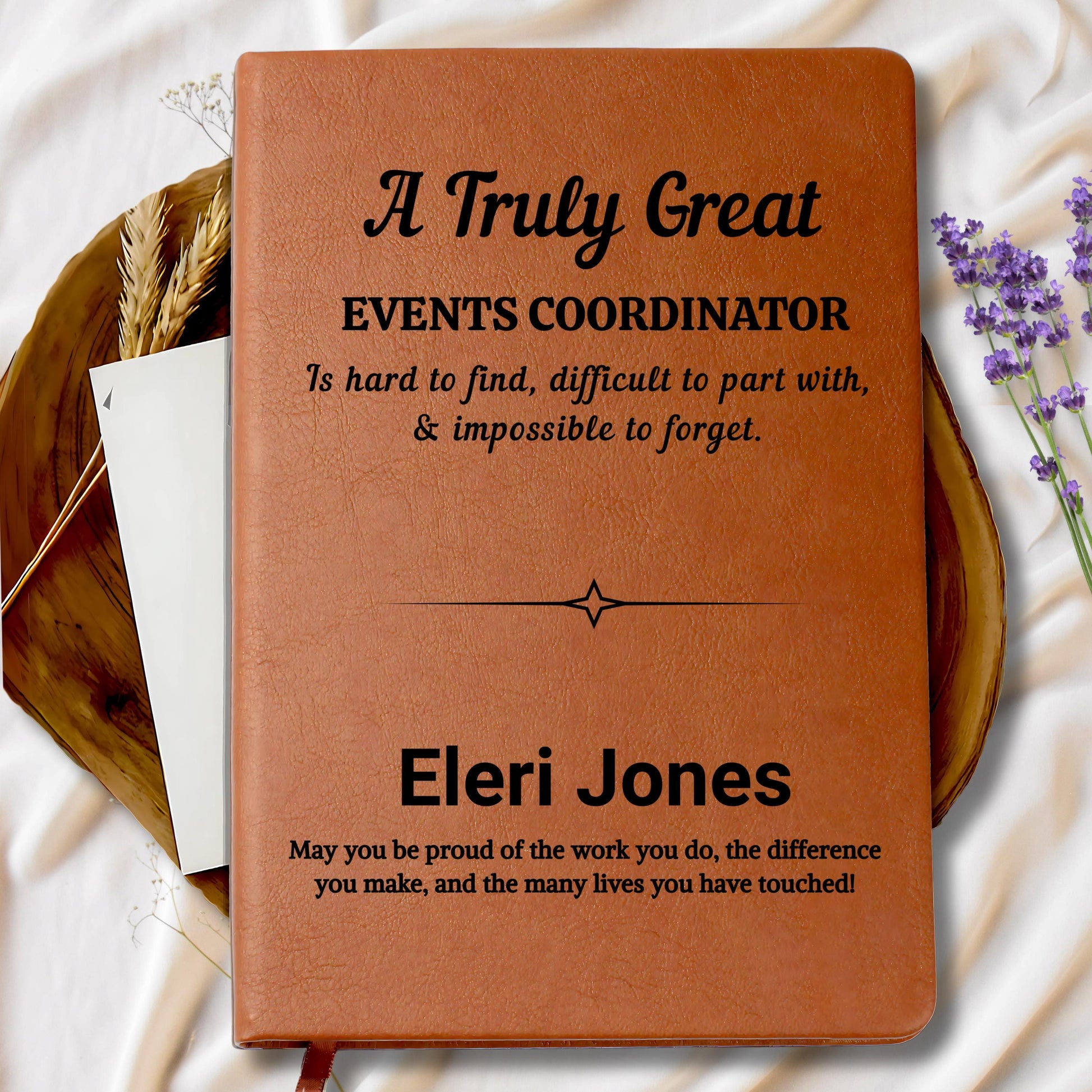 Personalized Event Coordinators Gift Leather Journal – Gift for Party – view 9