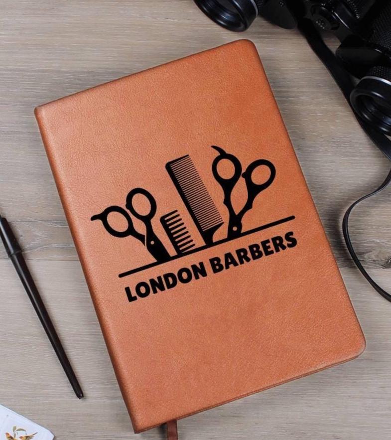 Personalized Barber Shop Leather Journal – Gift for Barber Dad