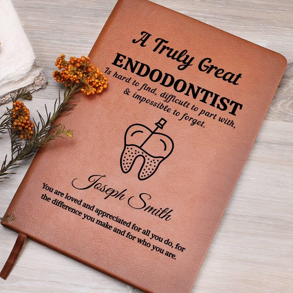 Personalized Endodontist Gift Leather Journal – or Appreciation Gift