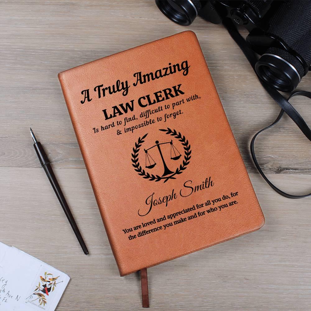Law Clerk Personalized Journal Gift – or Appreciation Gift – view 4
