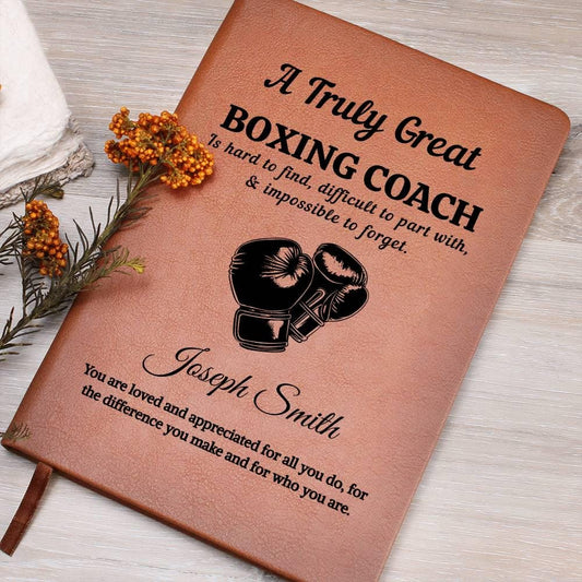 Boxing Coach Personalized Journal Gift – Appreciation