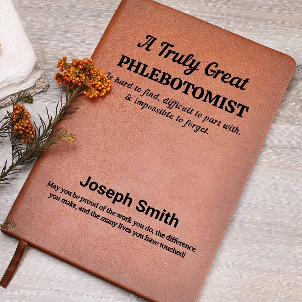 Phlebotomist Personalized Leather Journal – Phlebotomy Gift