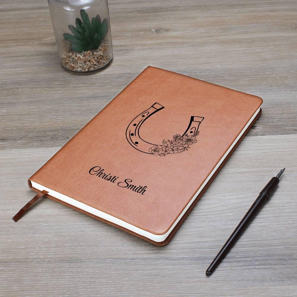 Horse Lover Gift Personalized Leather Journal – Gift for Equestrian – view 8