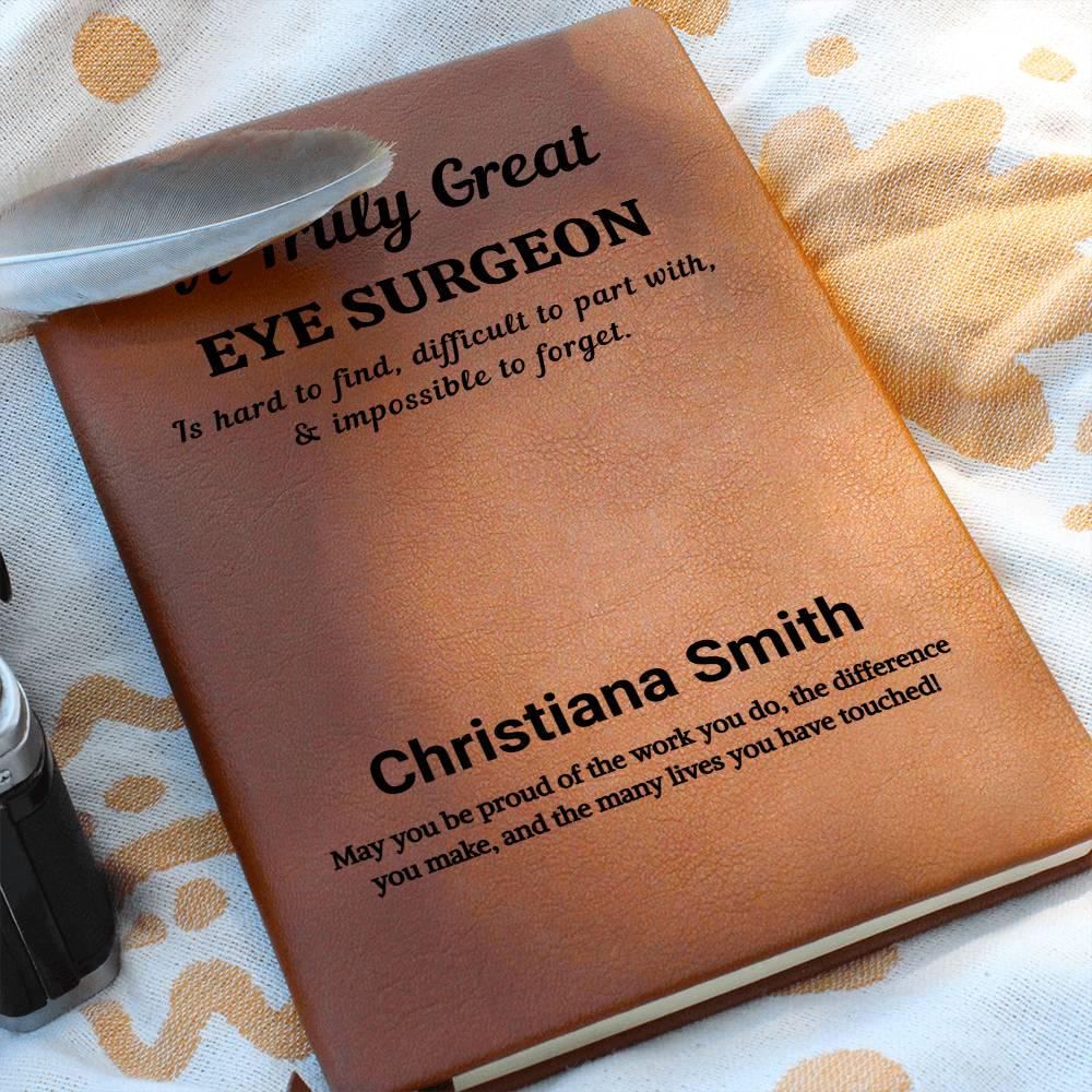 Eye Surgeon Personalized Leather Journal – Appreciation Gift – view 9