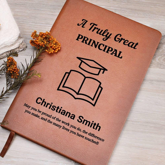 Principal Personalized Leather Journal – Thank You or Retirement Gift