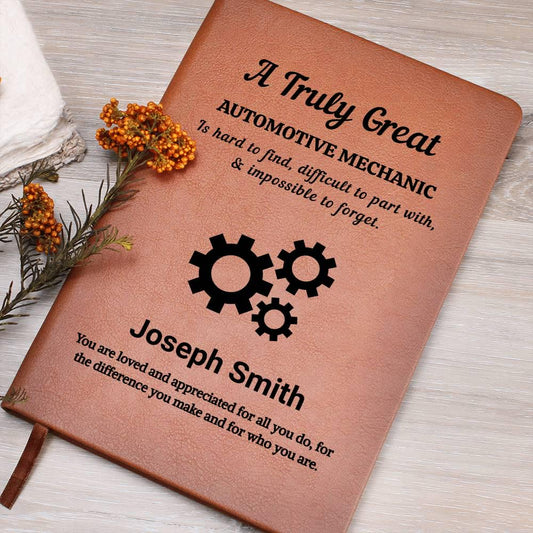 Automotive Mechanic Gift Personalized Leather Journal