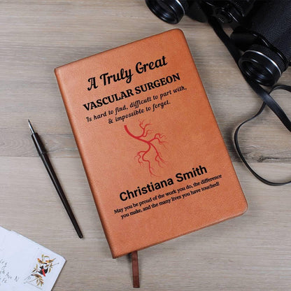 Vascular Surgeon Gift Personalized Leather Journal – Appreciation Gift – view 2