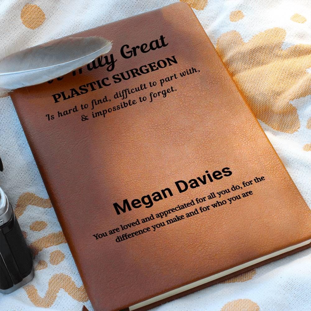 Plastic Surgeon Gift Personalized Leather Journal – view 8