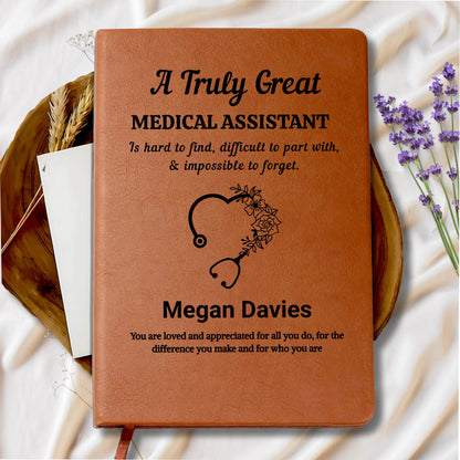 Medical Assistant Gift Personalized Leather Journal – CMA Gifts – view 9
