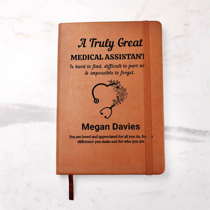 Medical Assistant Gift Personalized Leather Journal – CMA Gifts – view 6