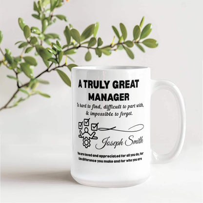 Manager Gift Personalized Color Accent Mug – Leaving & Christmas Gift – view 10