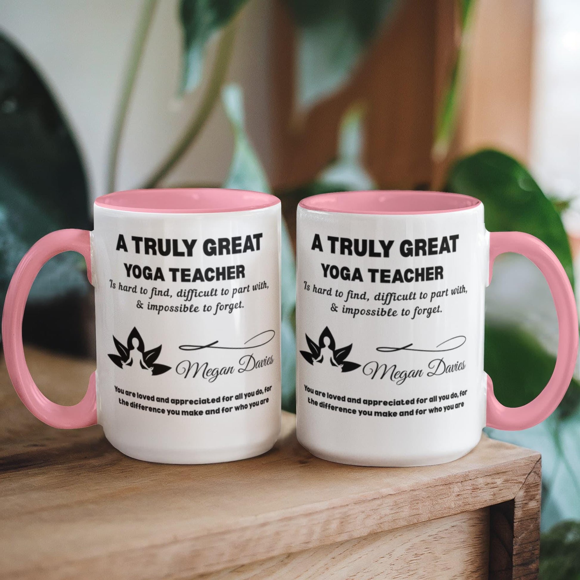 Yoga Teacher Personalized Color Accent Mug – Yogi – view 2