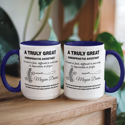 Chiropractic Assistant Personalized Color Accent Mug – Chiro Office – view 7