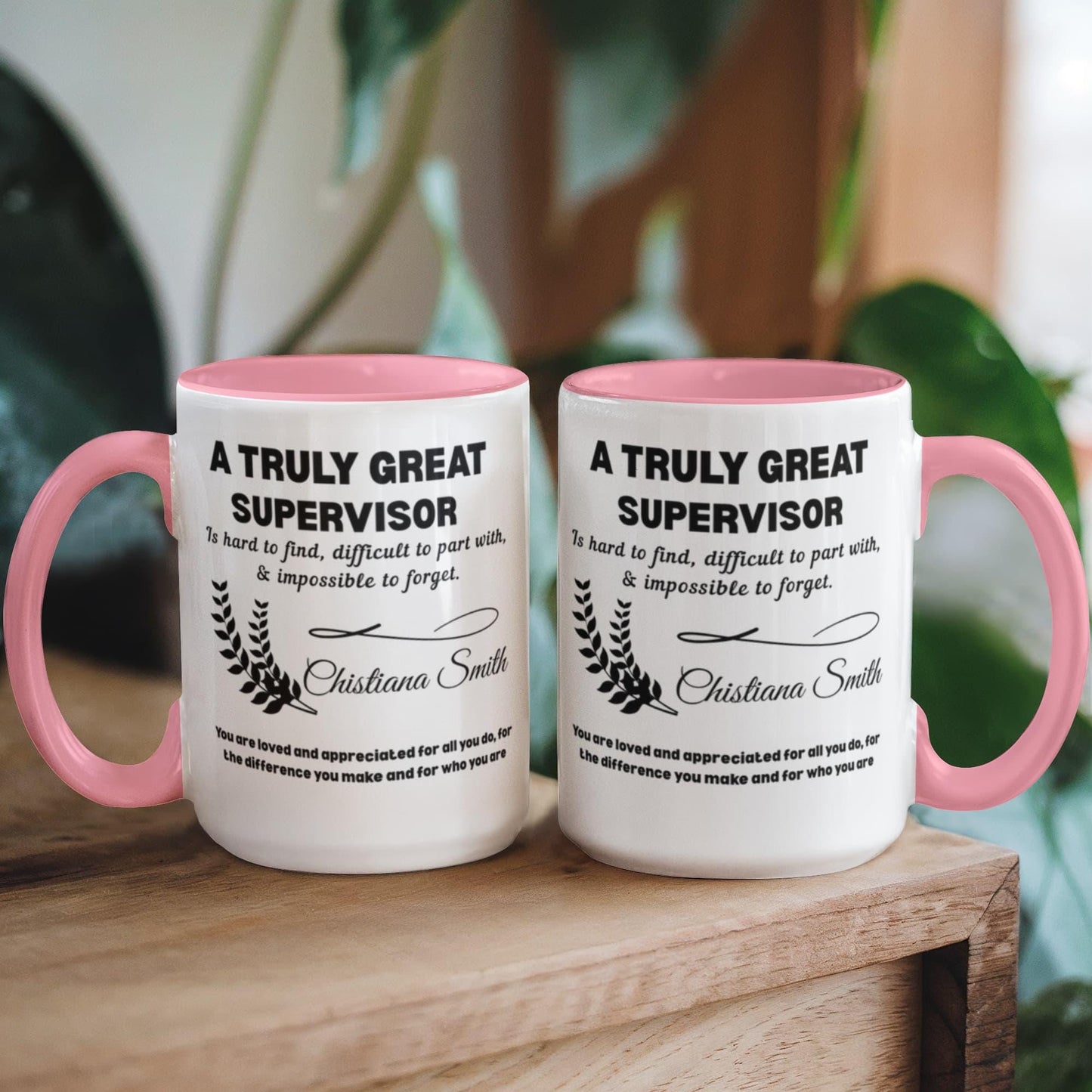Supervisor Color Accent Personalized Mug – Unique Gift for Supervisor – view 7