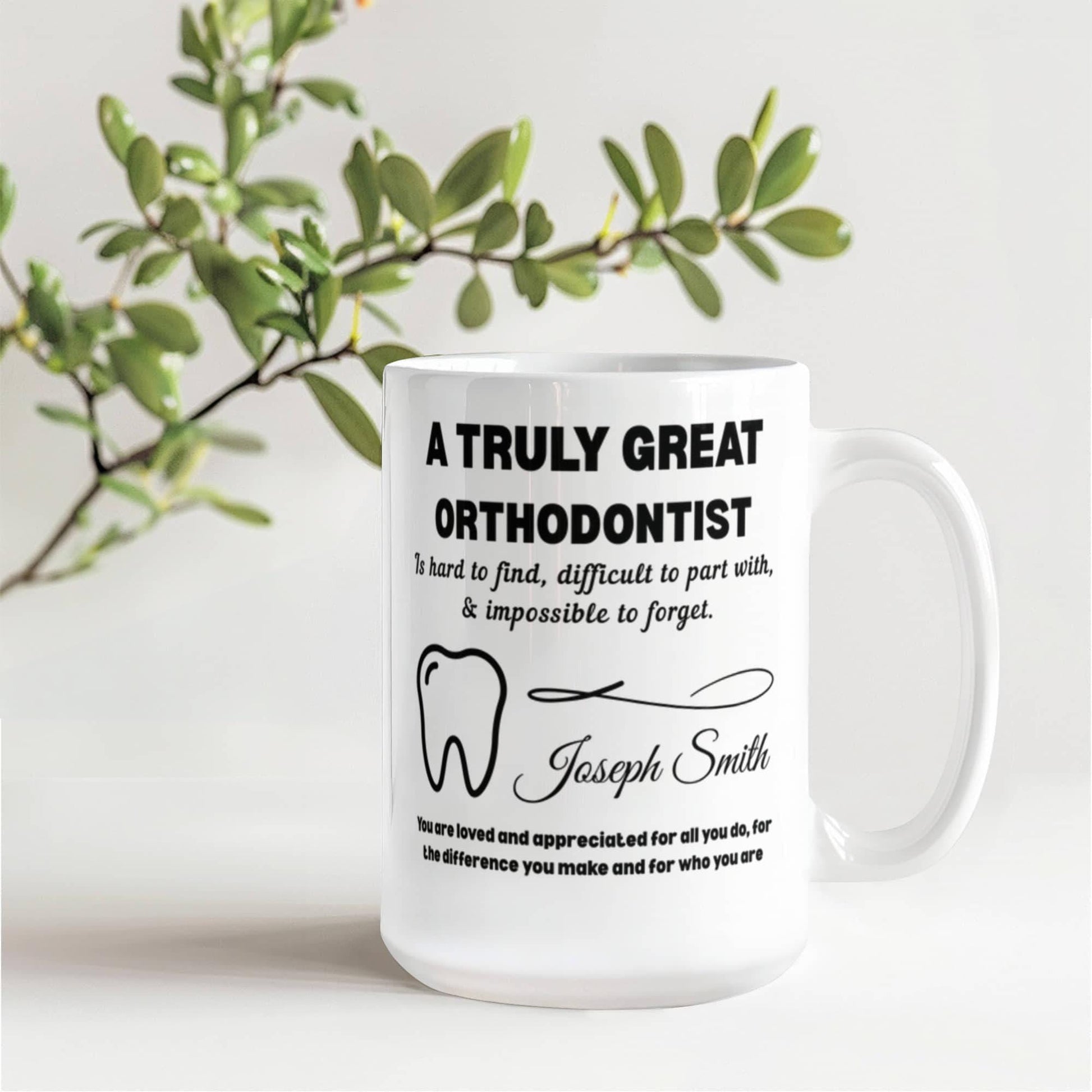 Personalized Orthodontist Gift Color Accent Mug – Dental Gifts – view 10