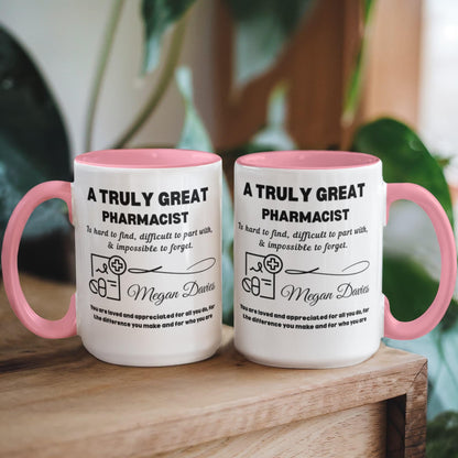 Personalized Pharmacist Mug – Pharmacy Graduation or Appreciation Gift – view 2