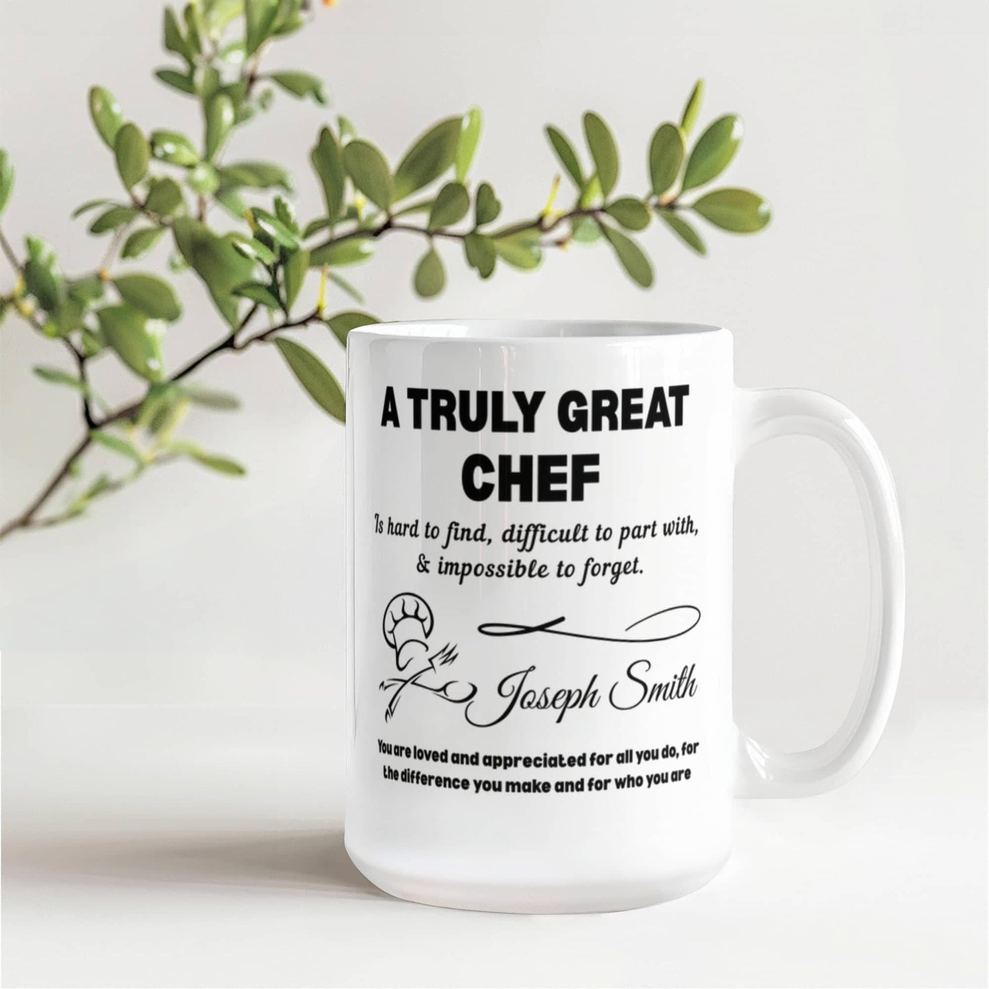 Chef Gift Personalized Color Accent Mug – Culinary Gifts – view 8
