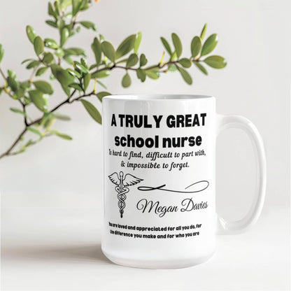Personalized School Nurse Color Accent Mug: Appreciation & Thank You – view 10