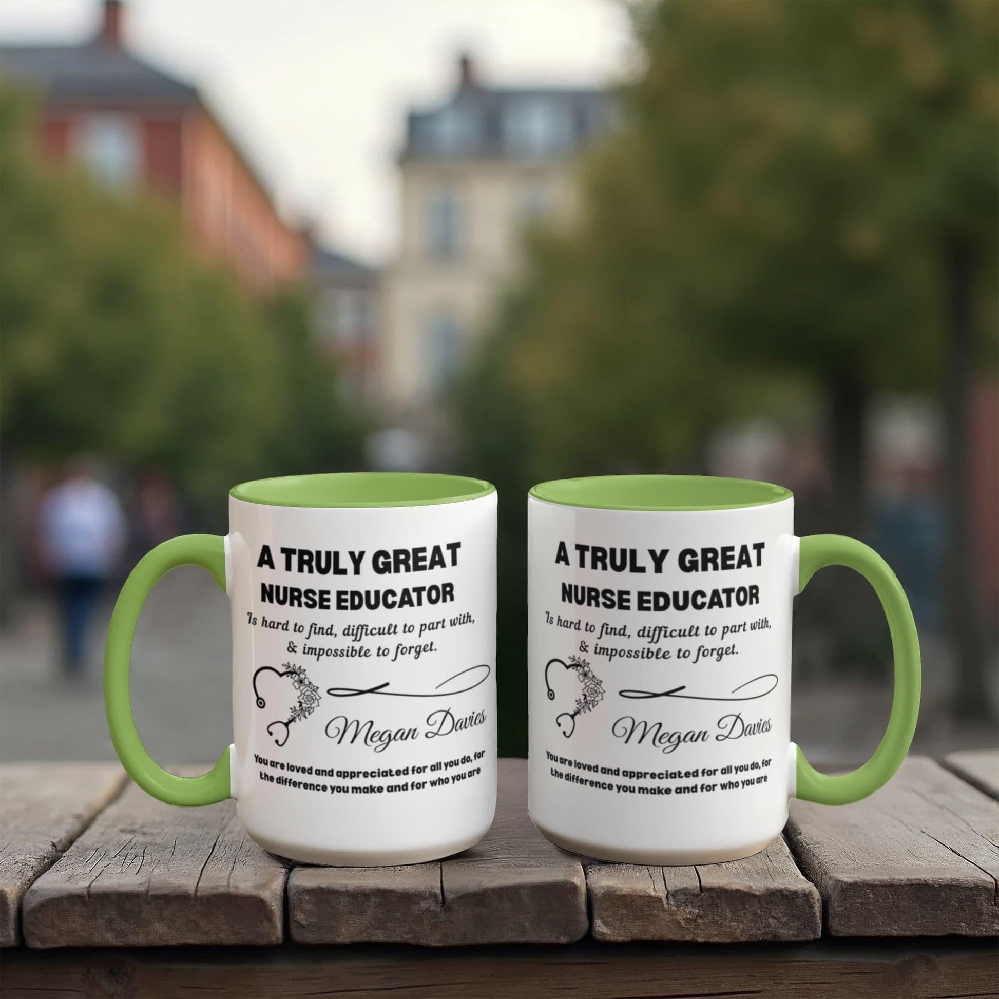 Nurse Educator Personalized Gift Color Accent Mug– Nursing Instructor – view 5