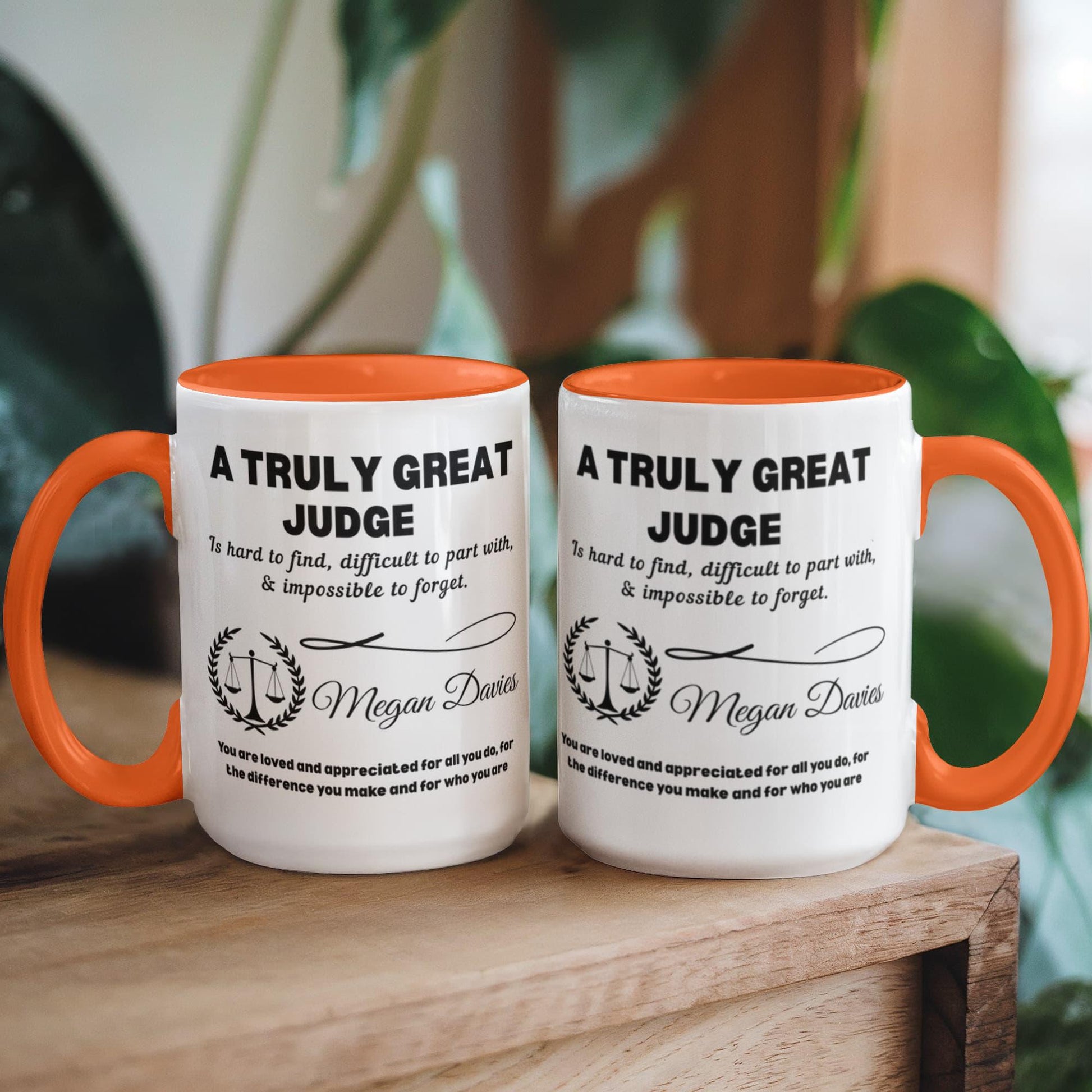 Personalized Judge Gift Color Accent Mug – Retirement – view 8