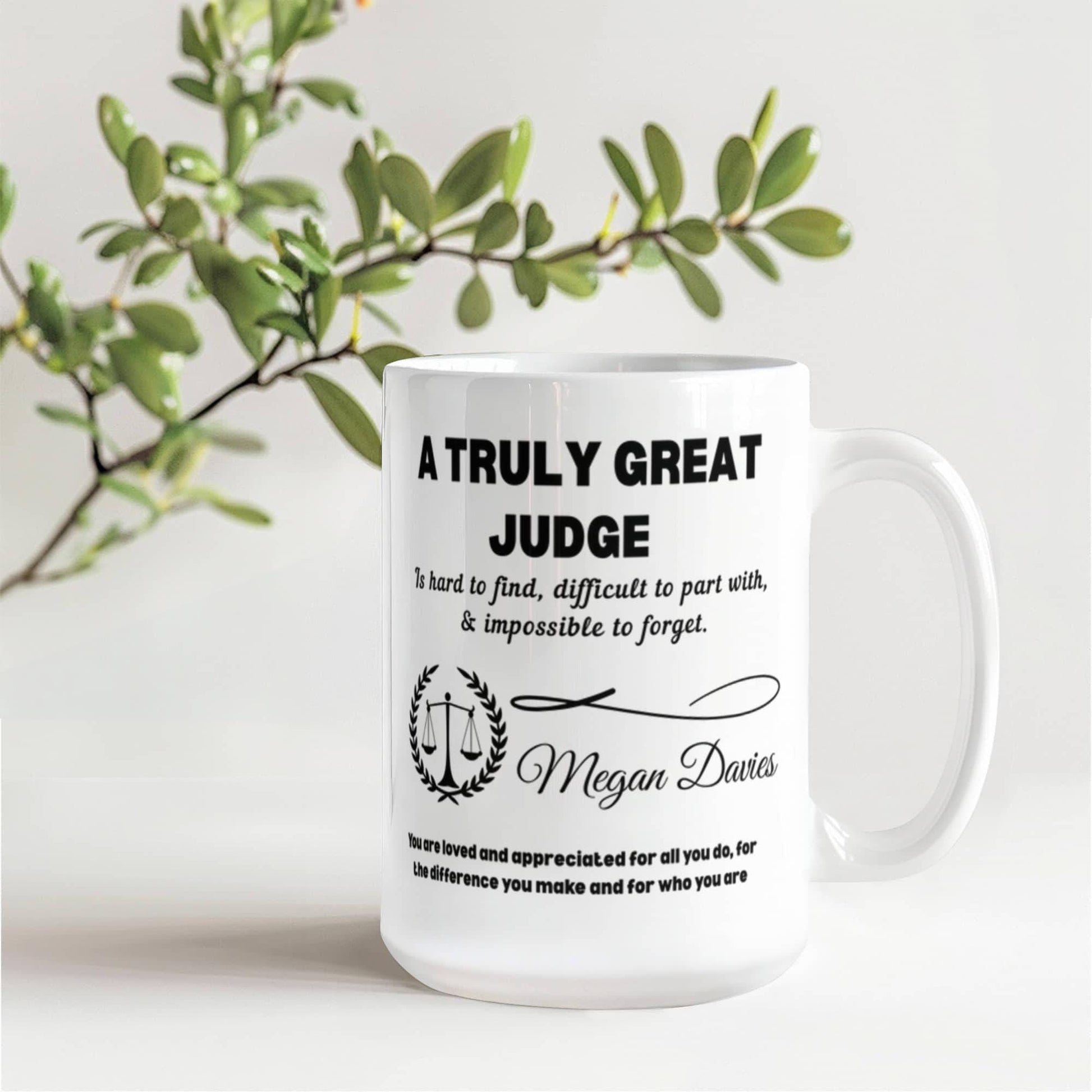 Personalized Judge Gift Color Accent Mug – Retirement – view 6
