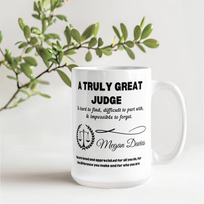 Personalized Judge Gift Color Accent Mug – Retirement – view 6