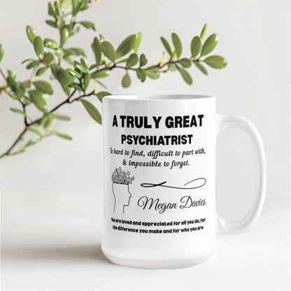 Psychiatrist Gift Personalized Color Accent Mug – Appreciation Gift – view 10