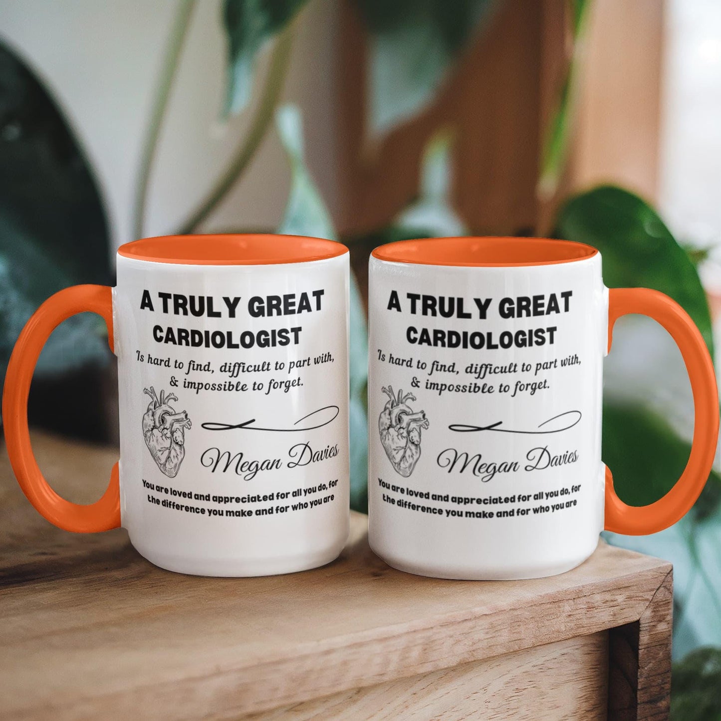 Cardiologist Personalized Color Accent Mug – Cardiology Gifts – view 7
