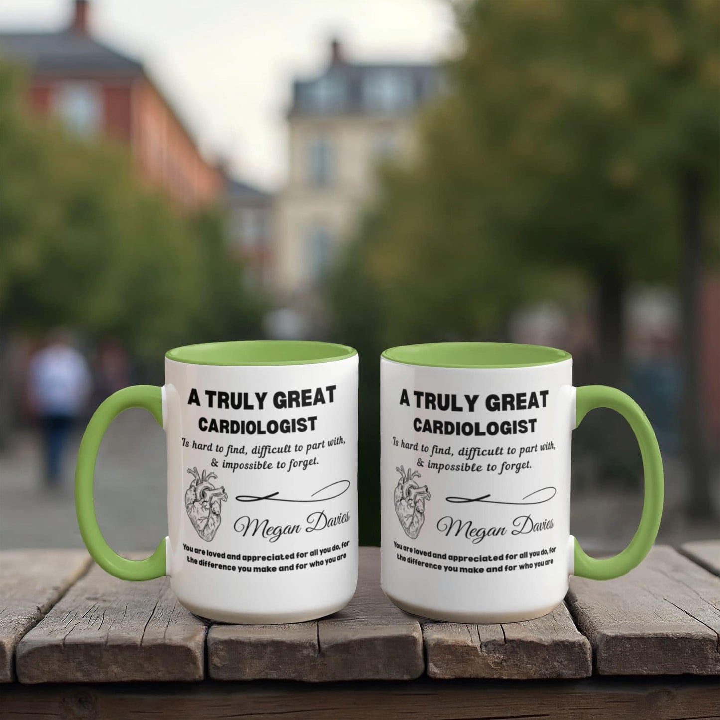Cardiologist Personalized Color Accent Mug – Cardiology Gifts – view 4