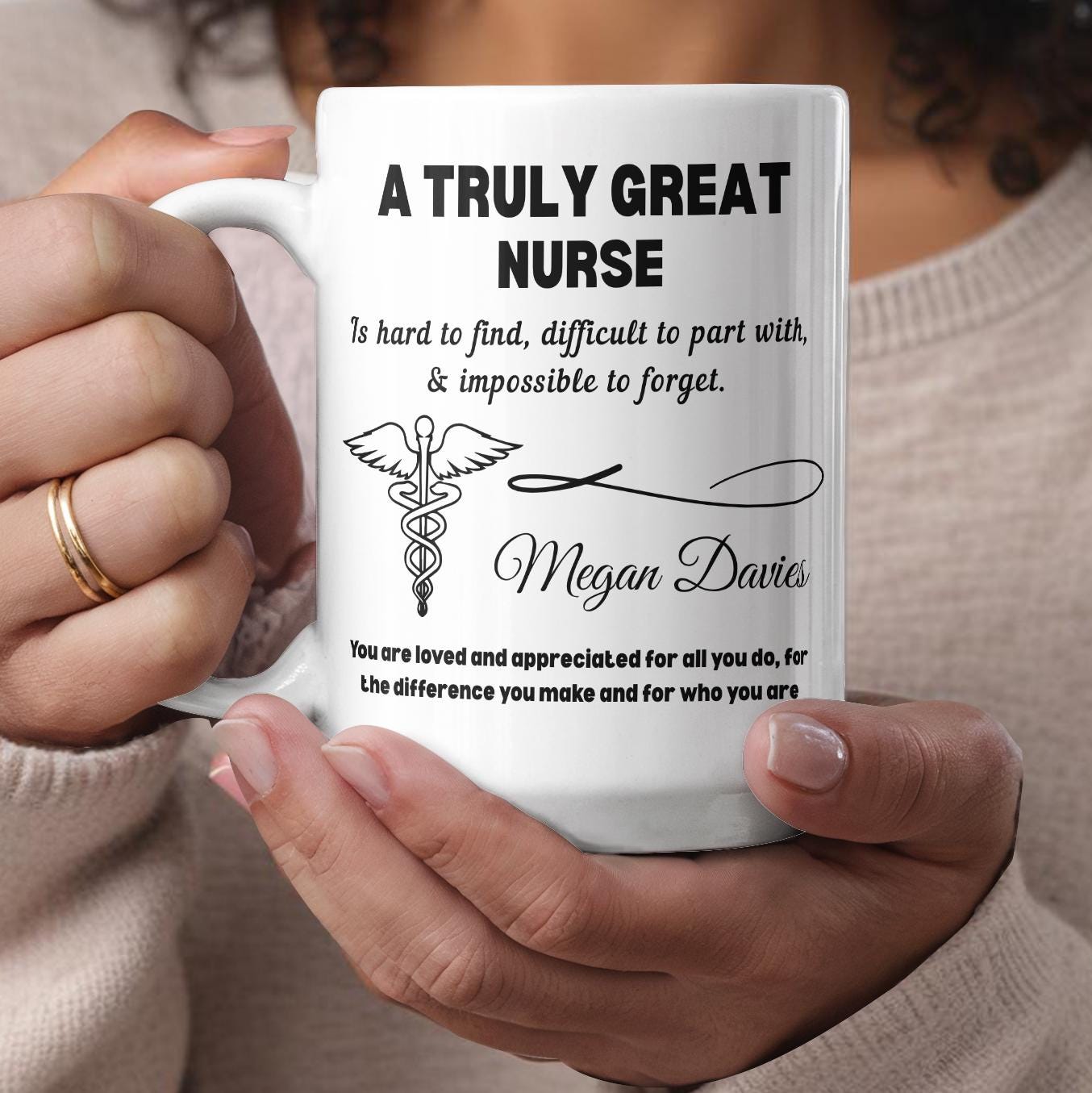 Personalized Nurse Gift Color Accent Mug – Graduation Gift