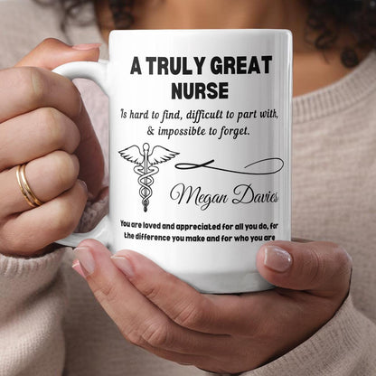 Personalized Nurse Gift Color Accent Mug – Graduation Gift