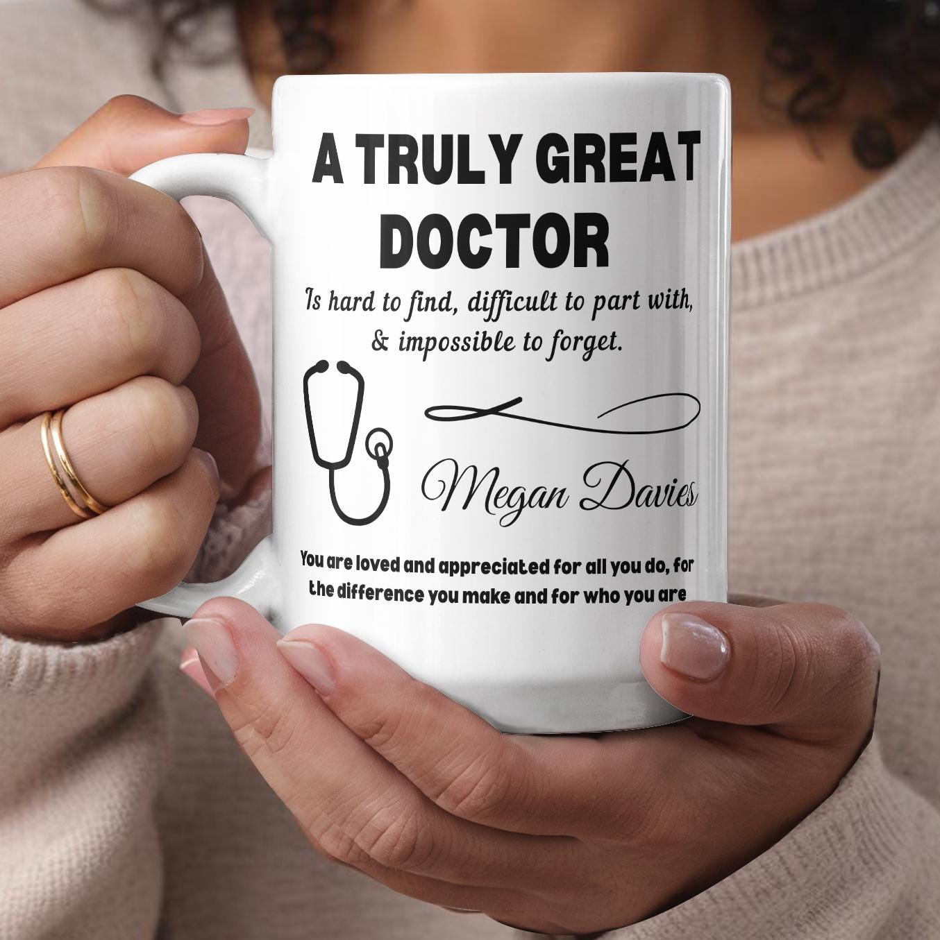 Personalized Doctor Gift Color Accent Mug