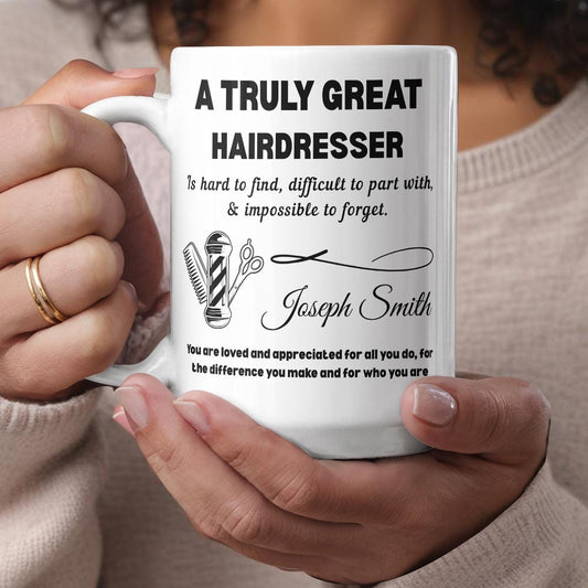 Hairdresser Personalized Color Accent Mug – Hair Stylist Coffee Mug