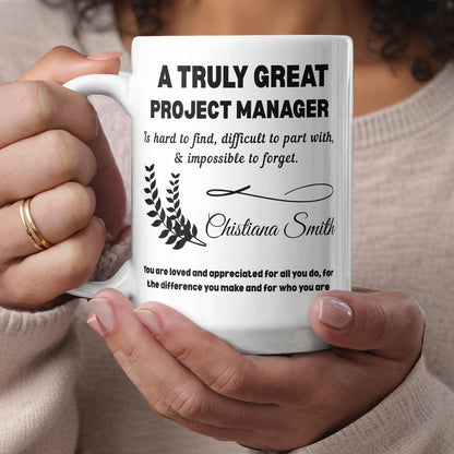 Project Manager Personalized Color Accent Mug – Thank you Gifts