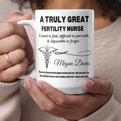 Fertility Nurse Gift Personalized Color Accent Mug – Graduation Gift