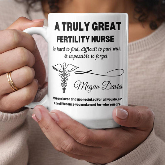 Fertility Nurse Gift Personalized Color Accent Mug – Graduation Gift