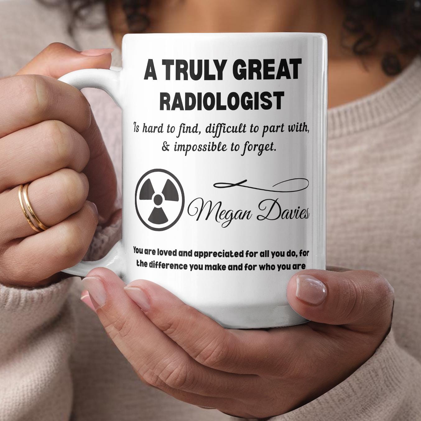 Personalized Radiologist Gift Color Accent Mug – Appreciation Gift