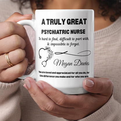 Psychiatric Nurse Personalized Color Accent Mug