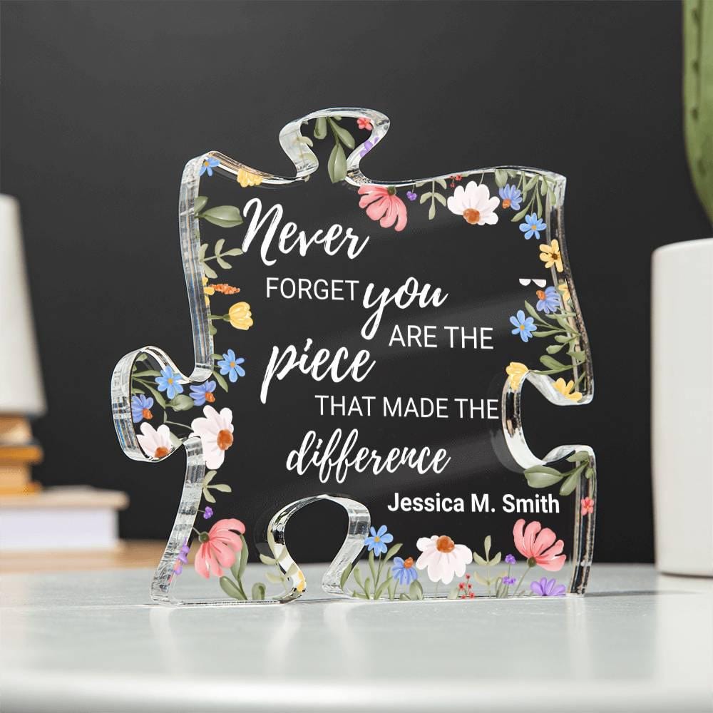 Woman Retirement Gift Personalized Acrylic Puzzle – Farewell Gift – view 3