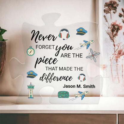 Pilot Gift Personalized Acrylic Puzzle – Gift for Pilot Birthday – view 2