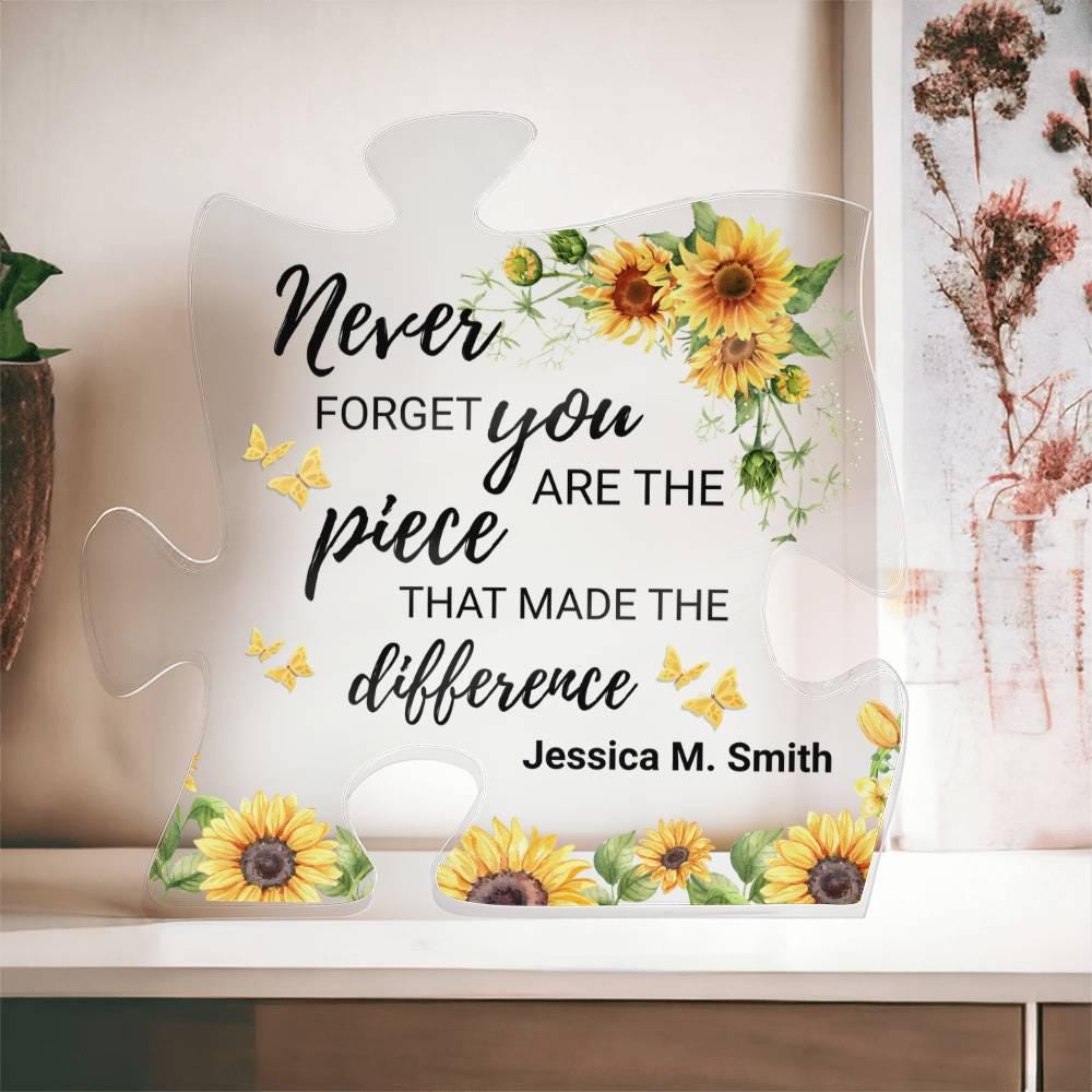 Custom Retirement Gift Personalized Acrylic Puzzle – Women Retirement – view 4