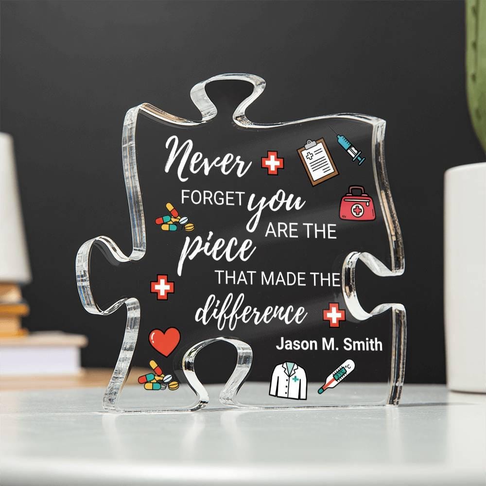 Doctor Retirement Gift Personalized Acrylic Puzzle – Doctor Graduation – view 2