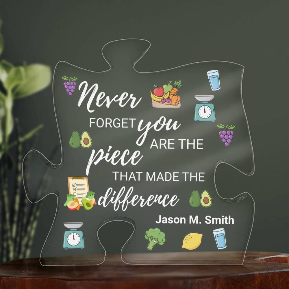 Dietitian Gift Personalized Acrylic Puzzle – Nutritionist Gift