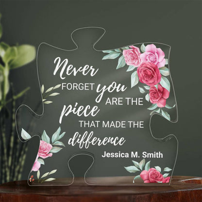 Retirement Gift Personalized Puzzle Acrylic Plaque – Female Boss