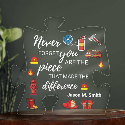 Firefighter Retirement Custom Gift Acrylic Puzzle – Christmas Gift – view 3