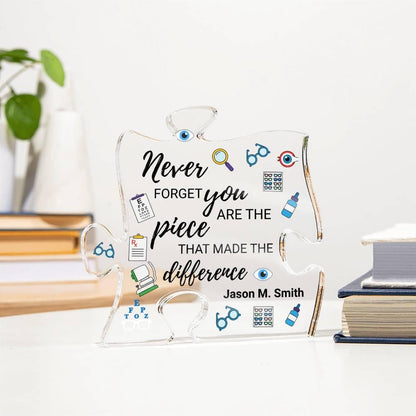Optician Gift Personalized Acrylic Puzzle – Optometrist Gift – view 2