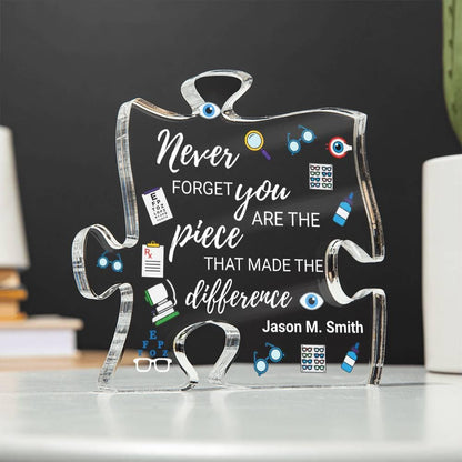 Optician Gift Personalized Acrylic Puzzle – Optometrist Gift – view 3