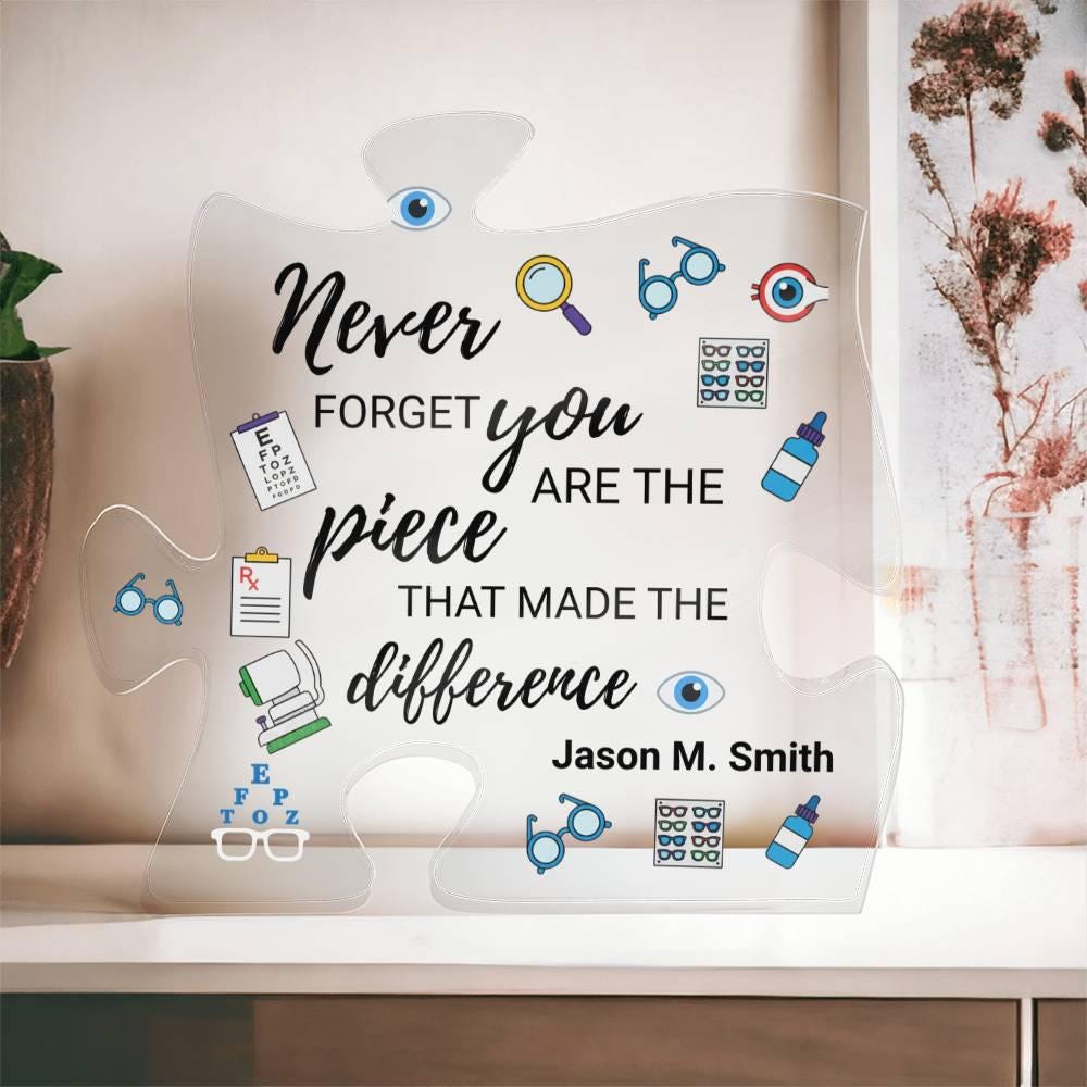 Optician Gift Personalized Acrylic Puzzle – Optometrist Gift – view 4