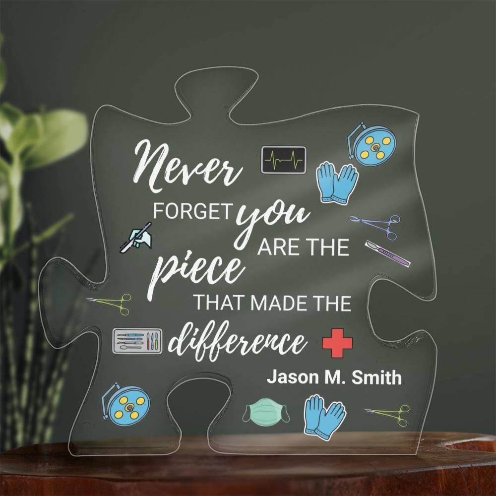Surgeon Gift Personalized Acrylic Puzzle – Retirement Gift